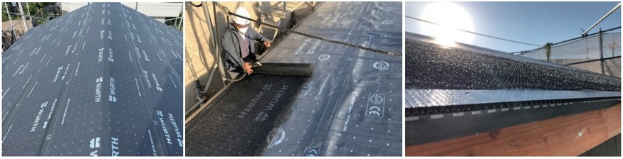 金属屋根の通気層を作る！ウルト「ベントシート／ハイムシールドルーフ